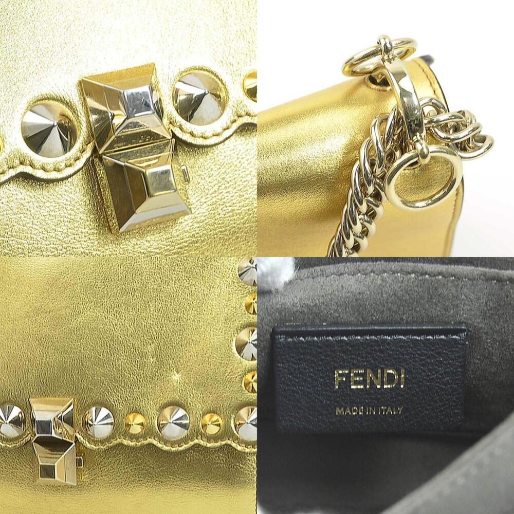 FENDI Gold Leather Shoulder Bag - Picture 4 of 5